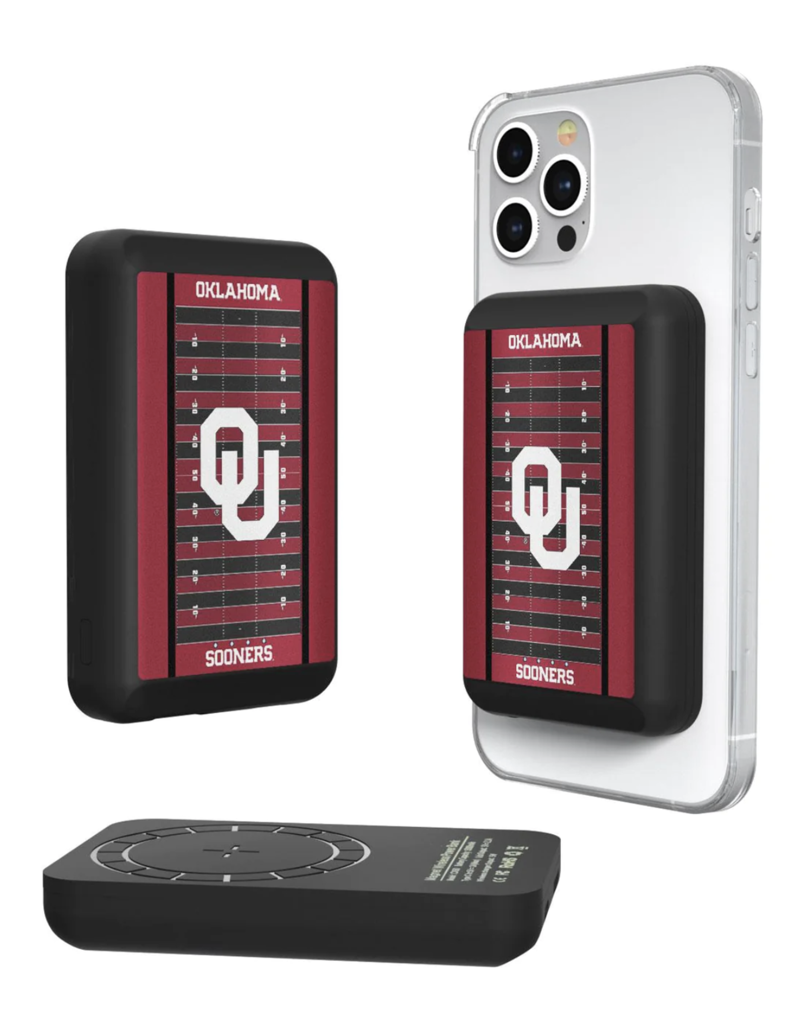 Keyscaper OU Football Field 50mAh Magnetic Wireless Charger