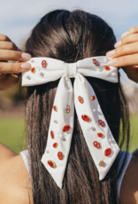 Brianna Cannon White Jeweled OU Bow Barette