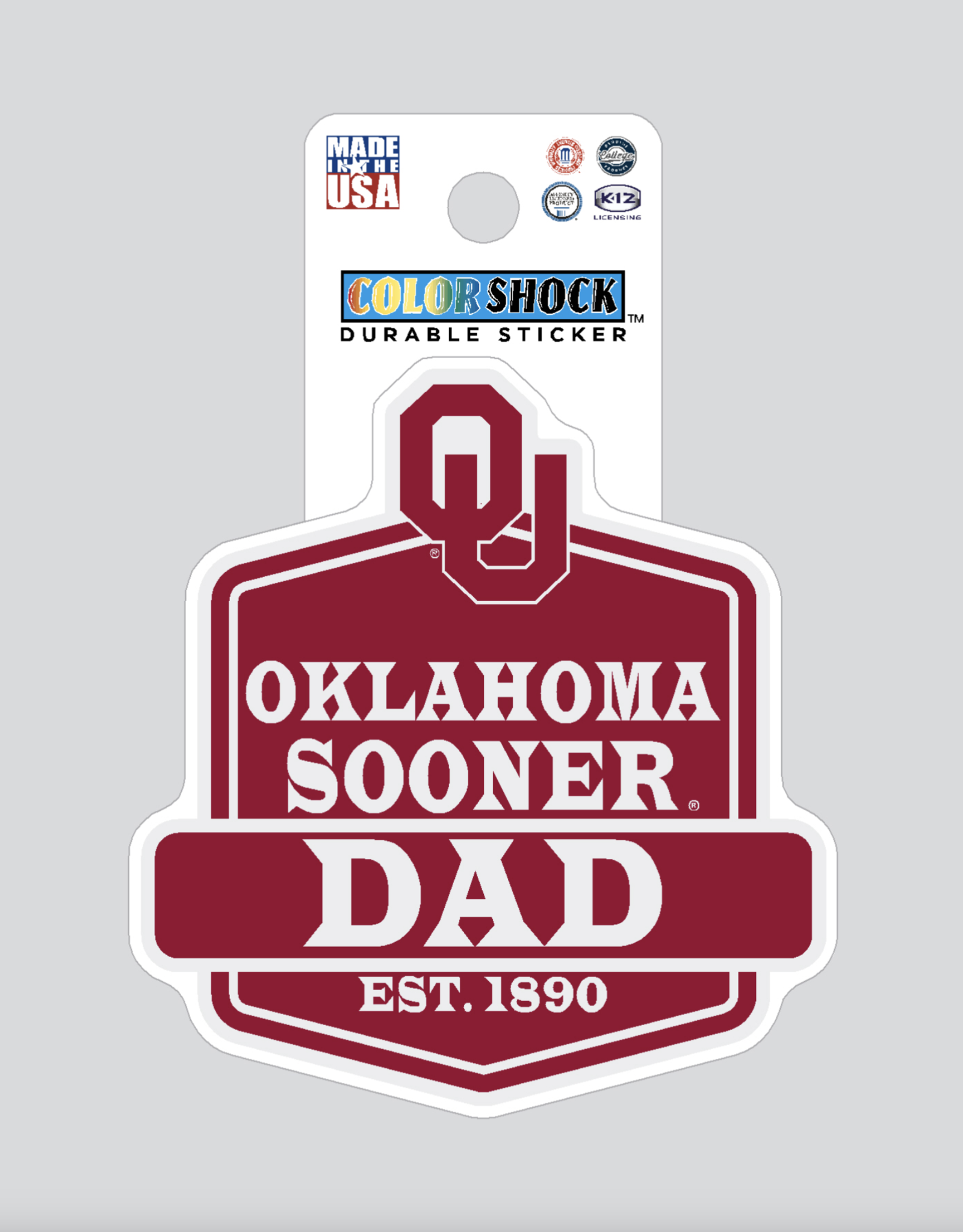 Color Shock CDI Oklahoma Dad Durable Sticker