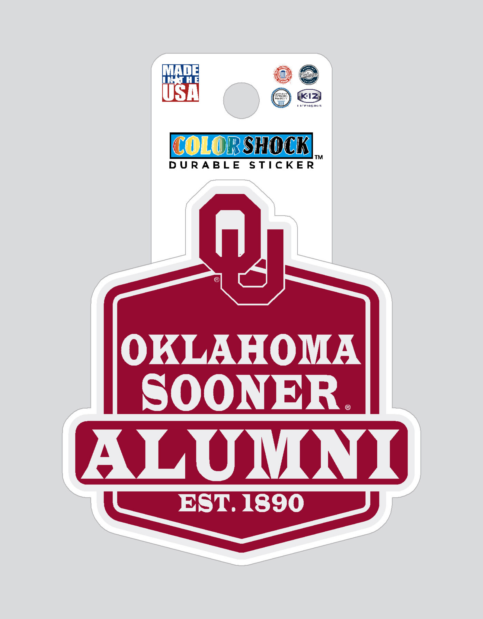 Color Shock CDI Oklahoma Alumni Durable Sticker