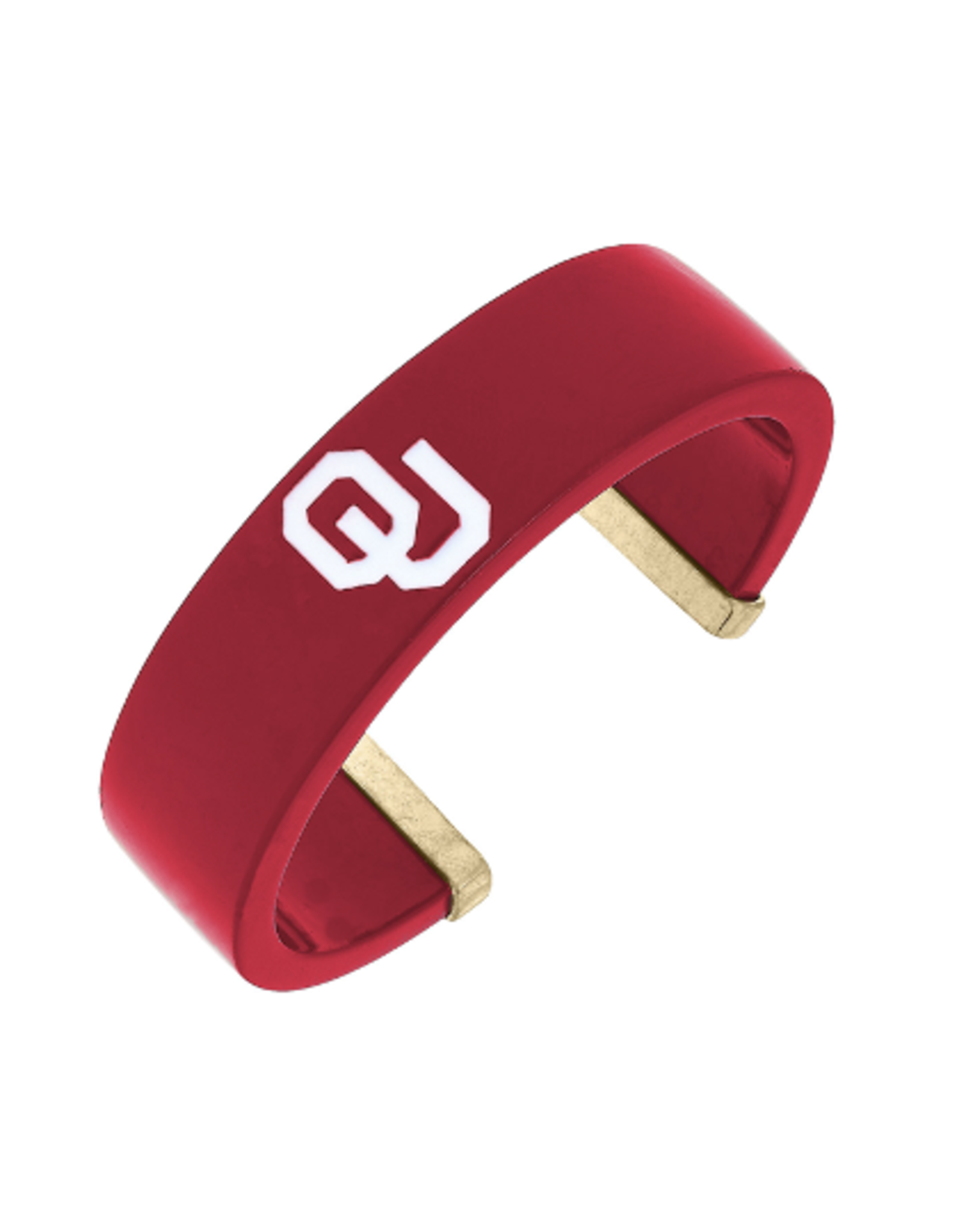 Canvas OU Crimson Resin Logo Cuff Bracelet
