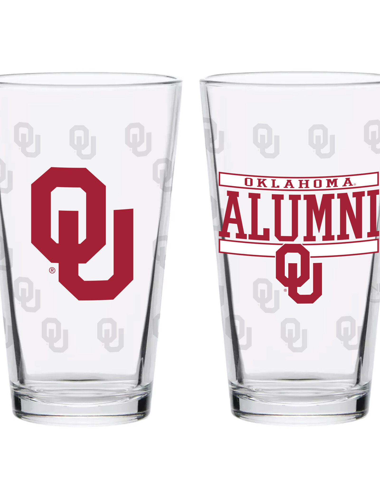 Indigo Falls Oklahoma OU Alumni Pint Glass