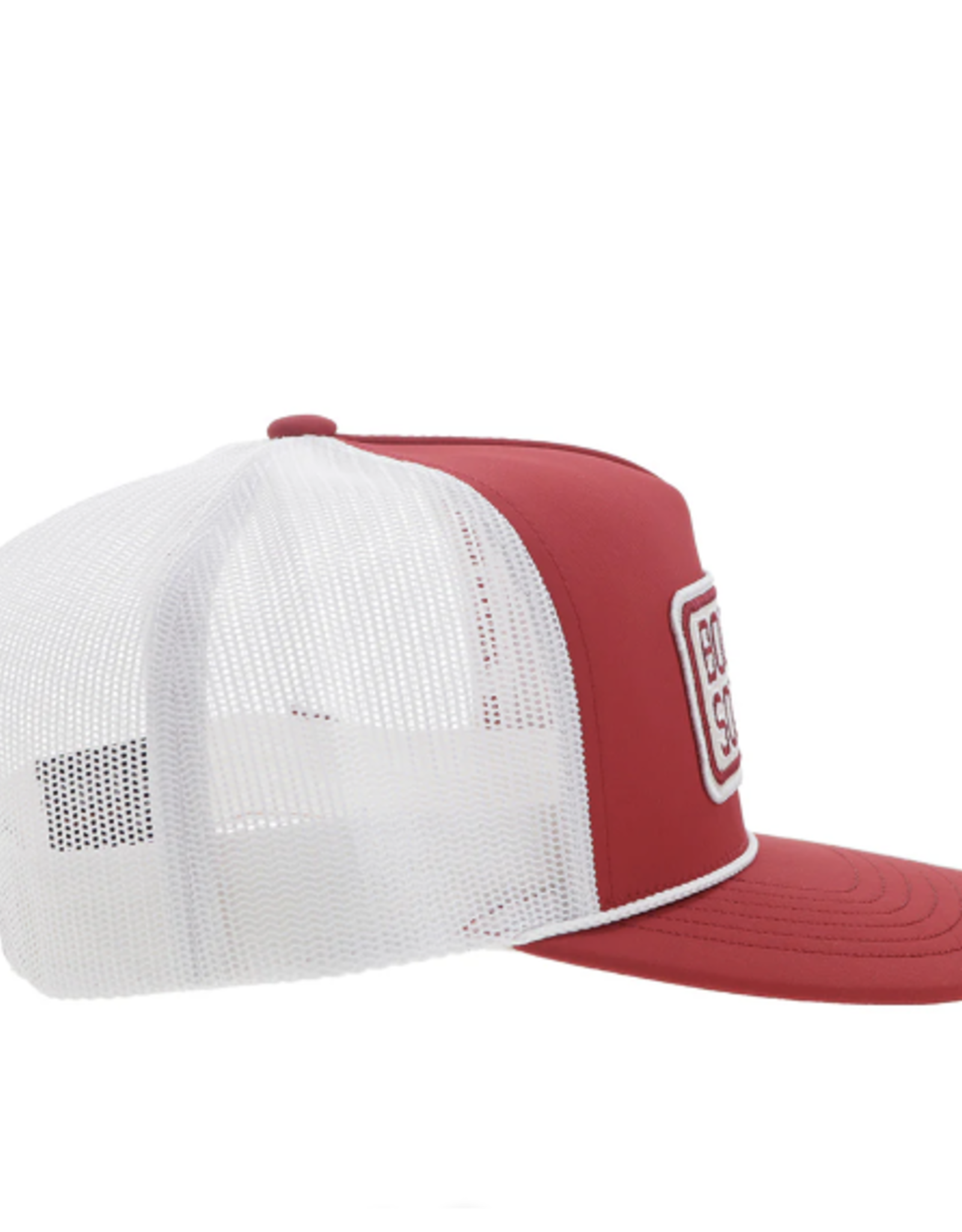 Hooey Boomer Sooner Patch Crimson Front Trucker Hooey Hat