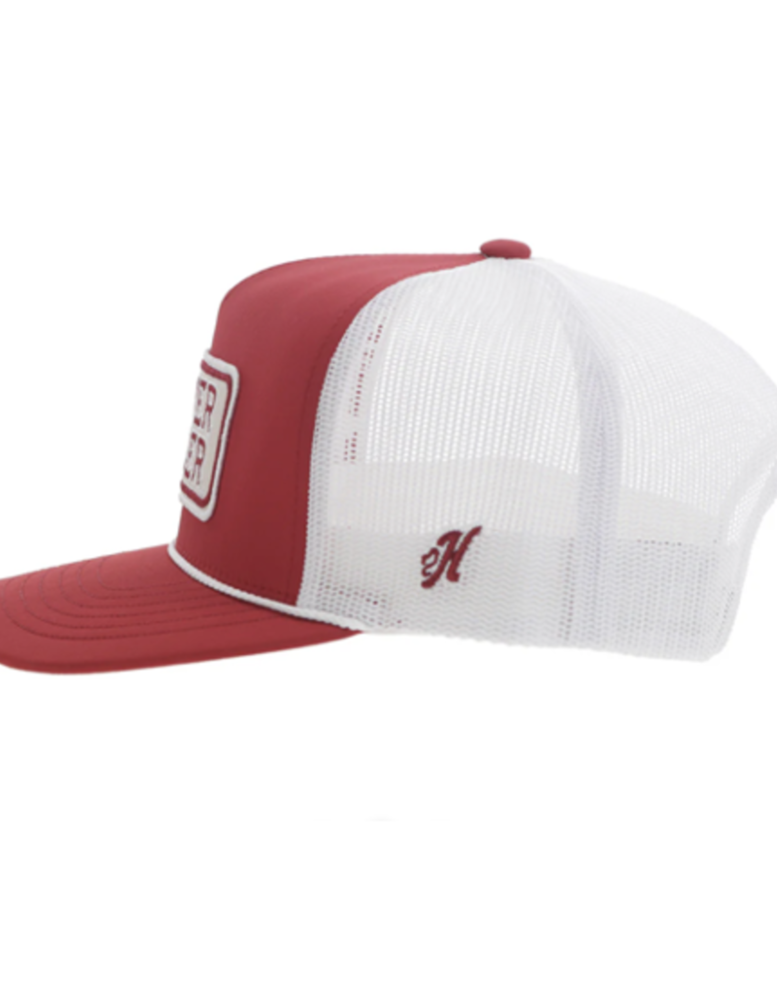 Hooey Boomer Sooner Patch Crimson Front Trucker Hooey Hat