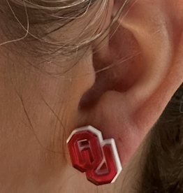 Fan Glam Fan Glam OU Double Layer Studs