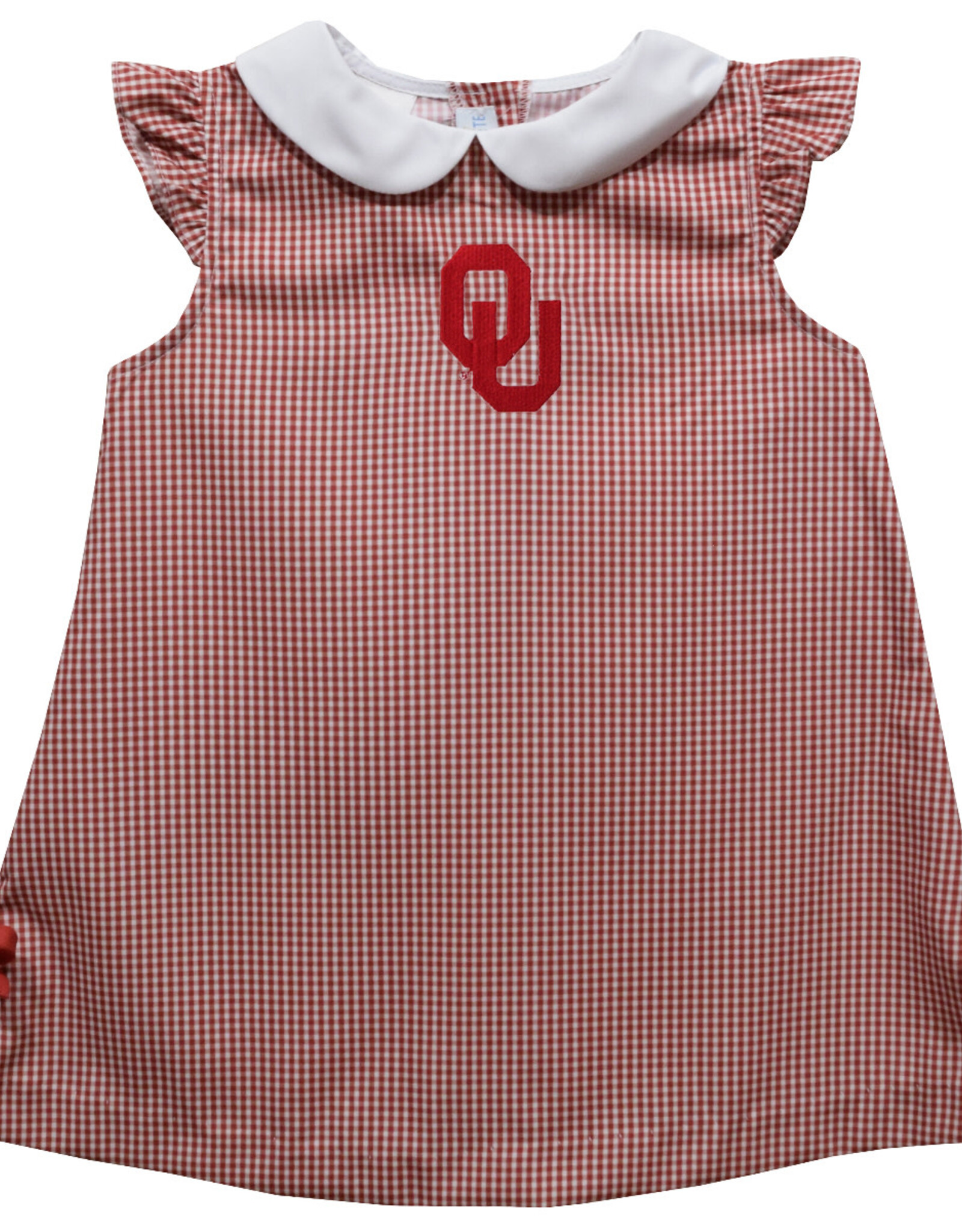 Vive La Fete Girls OU Embroidered Gingham Dress