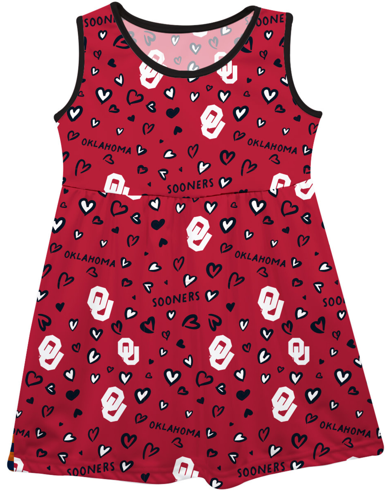 Vive La Fete Girls' Toddler OU Gameday Tank Dress