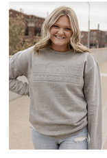 Gameday Social Unisex Oklahoma Sooners Embossed Gray Crew