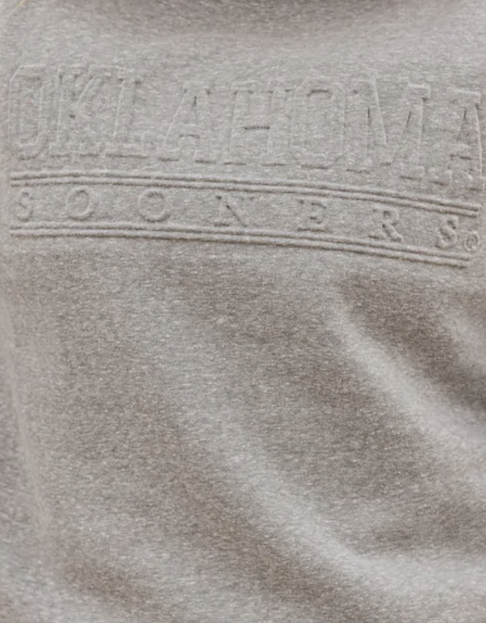 Gameday Social Unisex Oklahoma Sooners Embossed Gray Crew