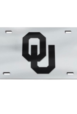 WinCraft OU Black on Silver Mirrored Acrylic License Plate