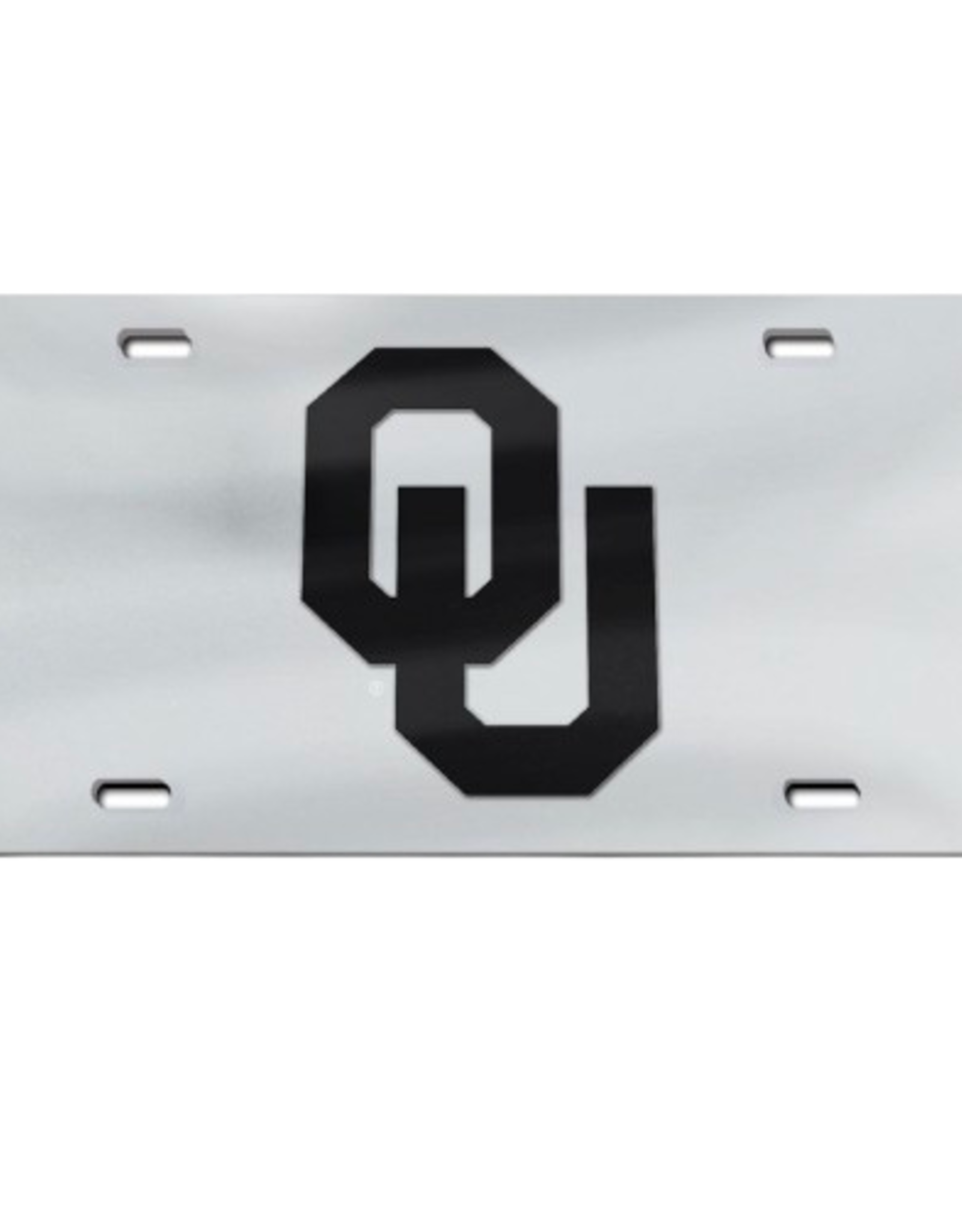 WinCraft OU Black on Silver Mirrored Acrylic License Plate