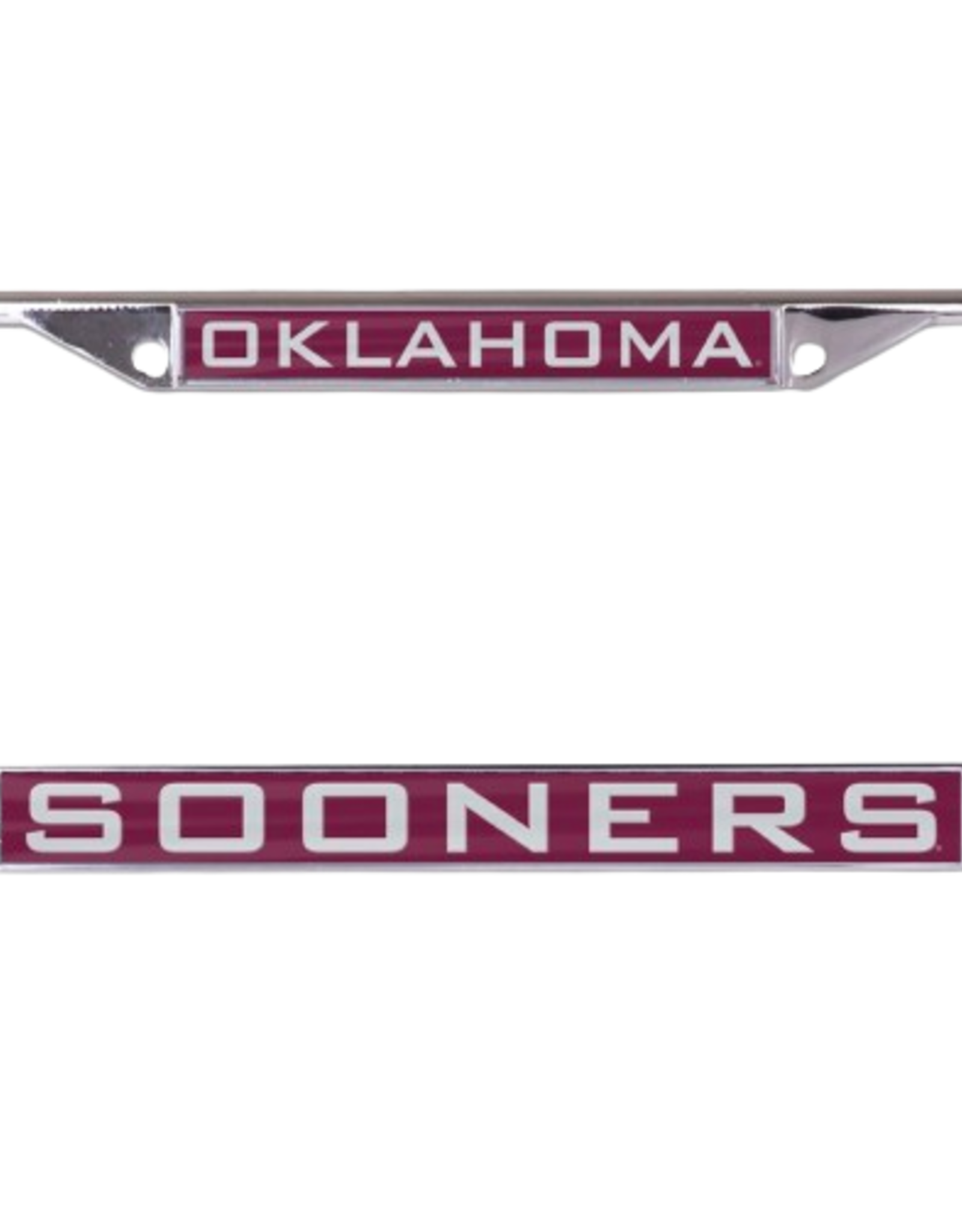 WinCraft Oklahoma/Sooners Mirrored Silver/Crimson License Frame