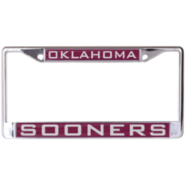 WinCraft Oklahoma/Sooners Mirrored Silver/Crimson License Frame