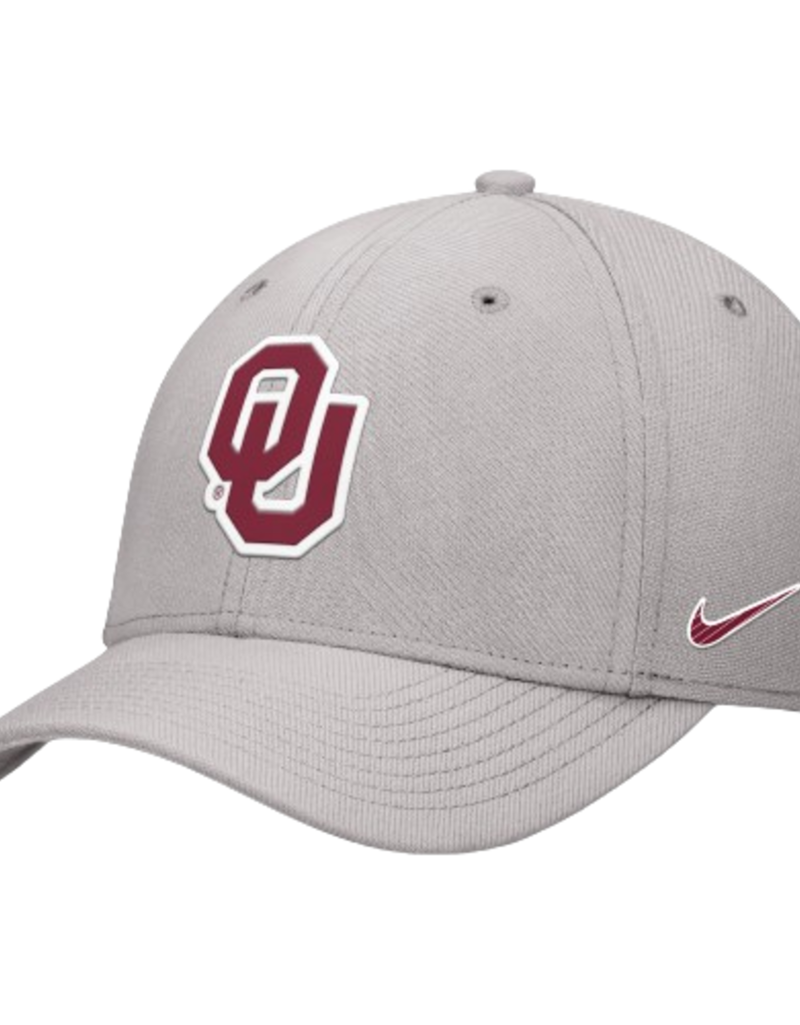 Nike Nike Vinyl Patch OU Pewter Grey Rise Structured DriFit  Swooshflex Cap