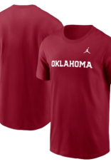 Jordan Men's Jordan Crimson Essential Oklahoma Wordmark Tee