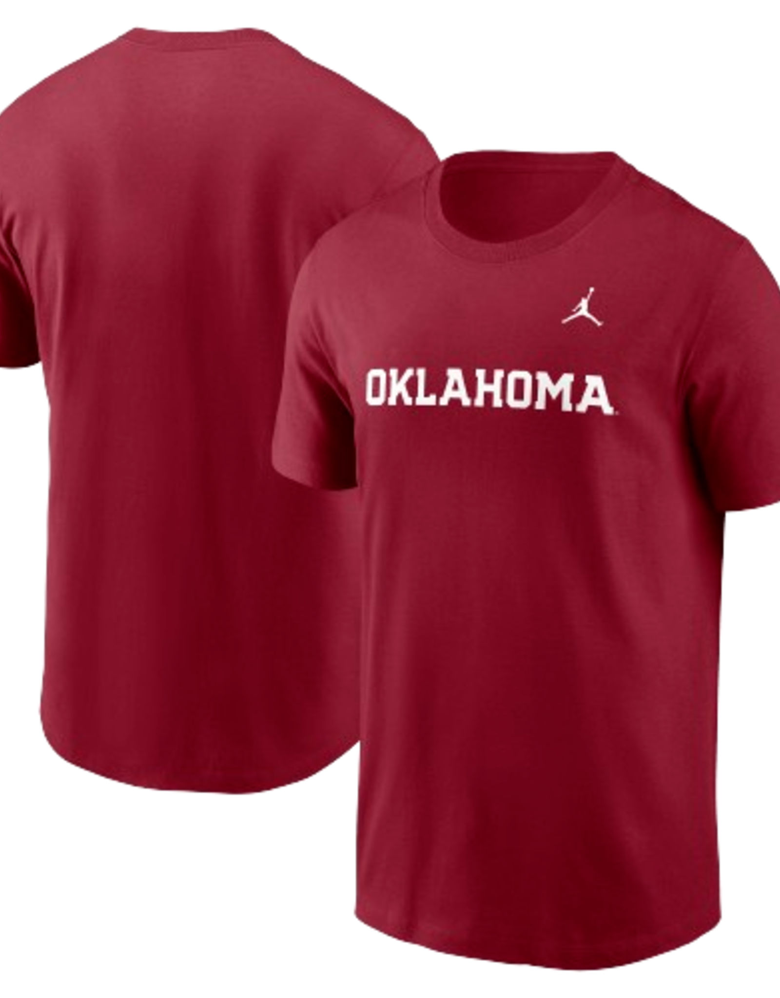 Jordan Men's Jordan Crimson Essential Oklahoma Wordmark Tee