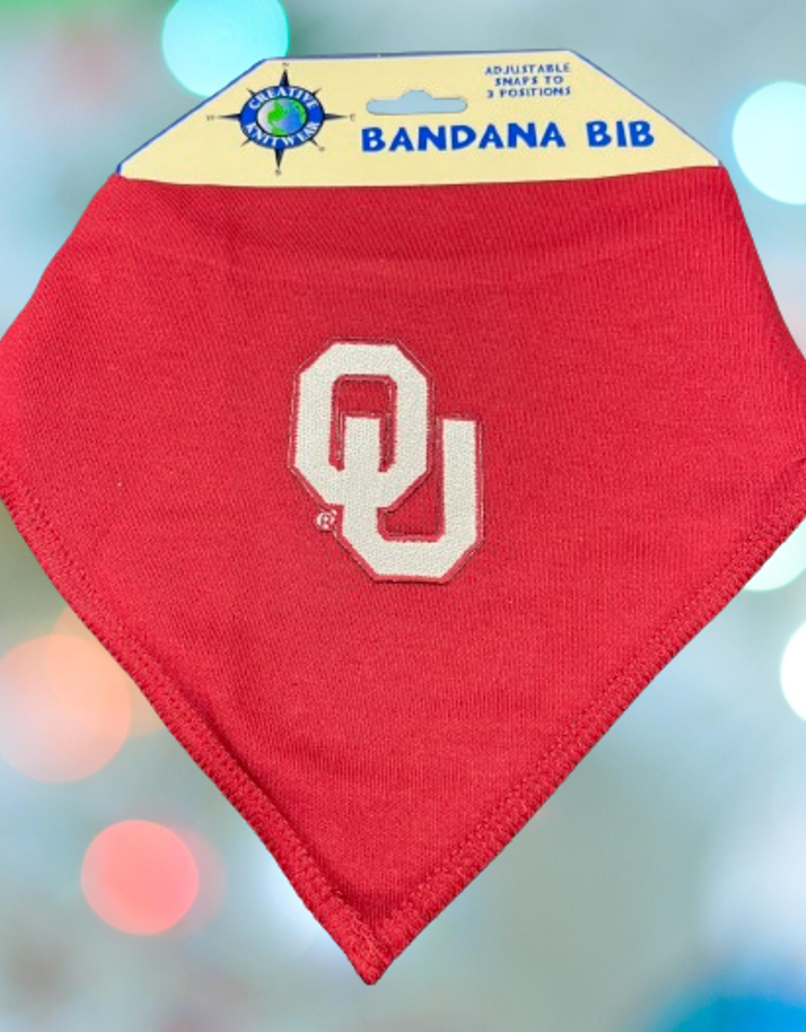 Creative Knitwear OU Crimson Bandana Bib