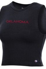 Champion Women's Champion Oklahoma Black Crop Tank Top