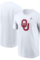 Jordan Men's Jordan White OU Primary Logo Cotton Tee