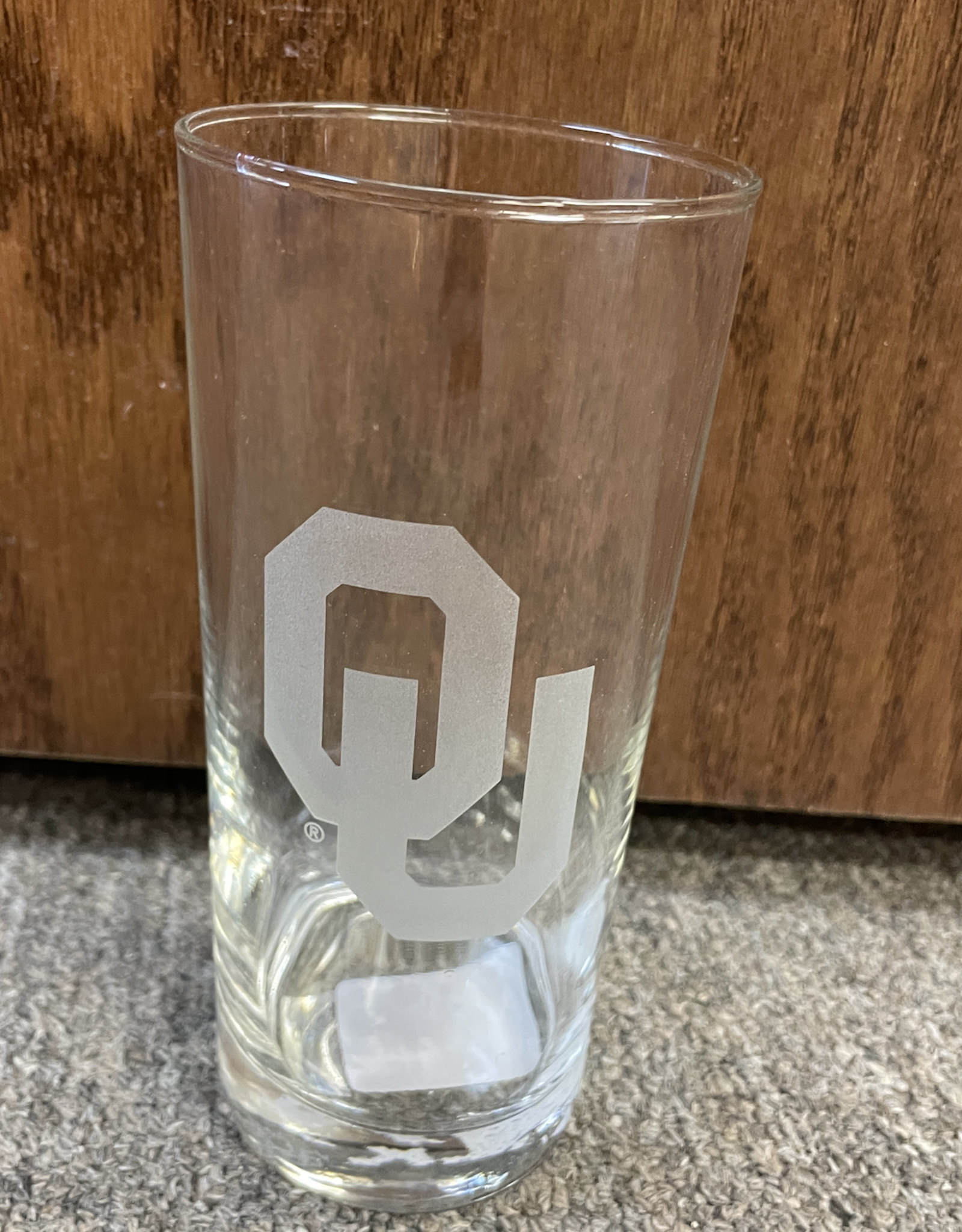 Campus Crystal 10oz Etched OU Highball Glass