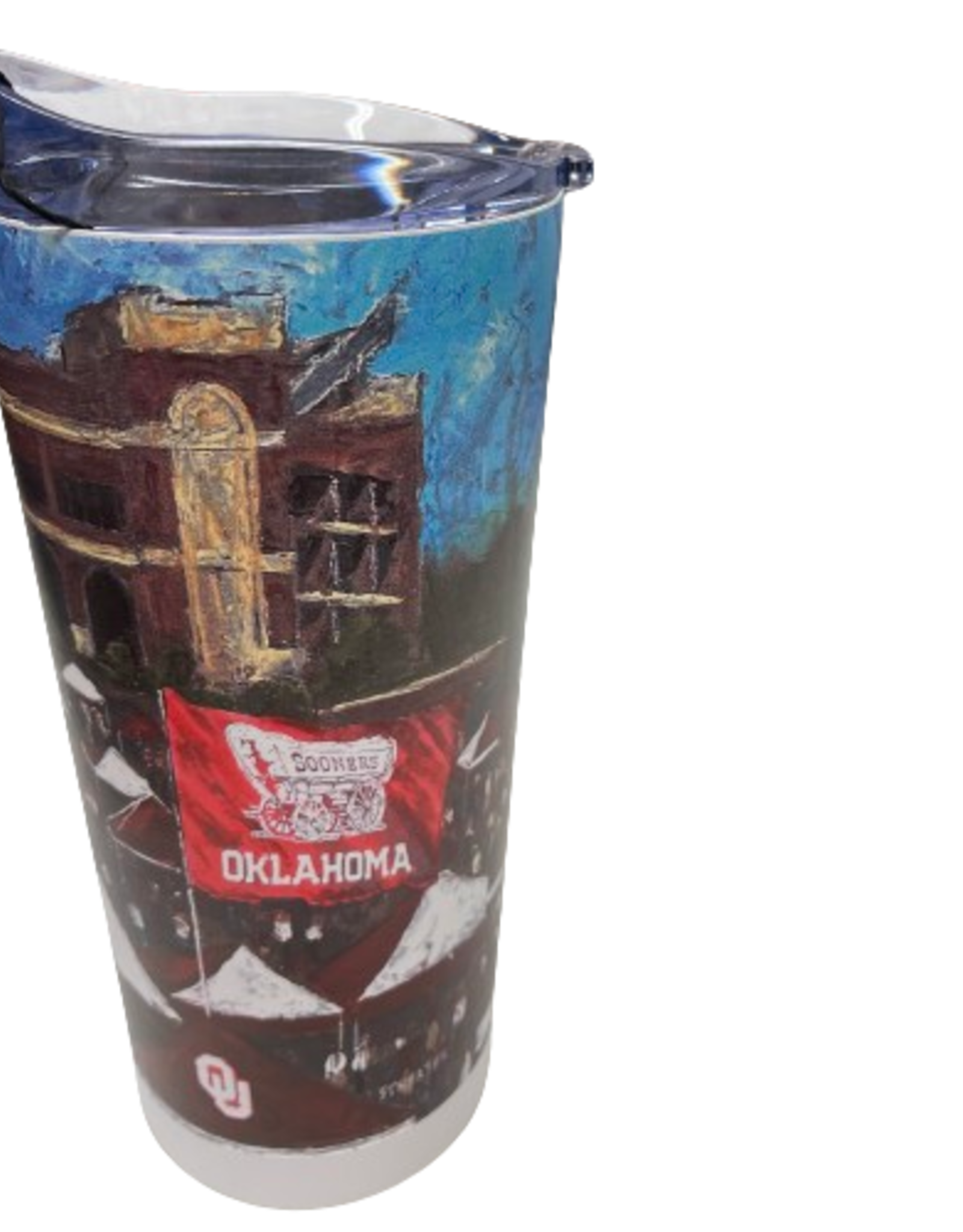 Logo Oklahoma Campus Scene 20oz Stainless Tumbler w/ lid