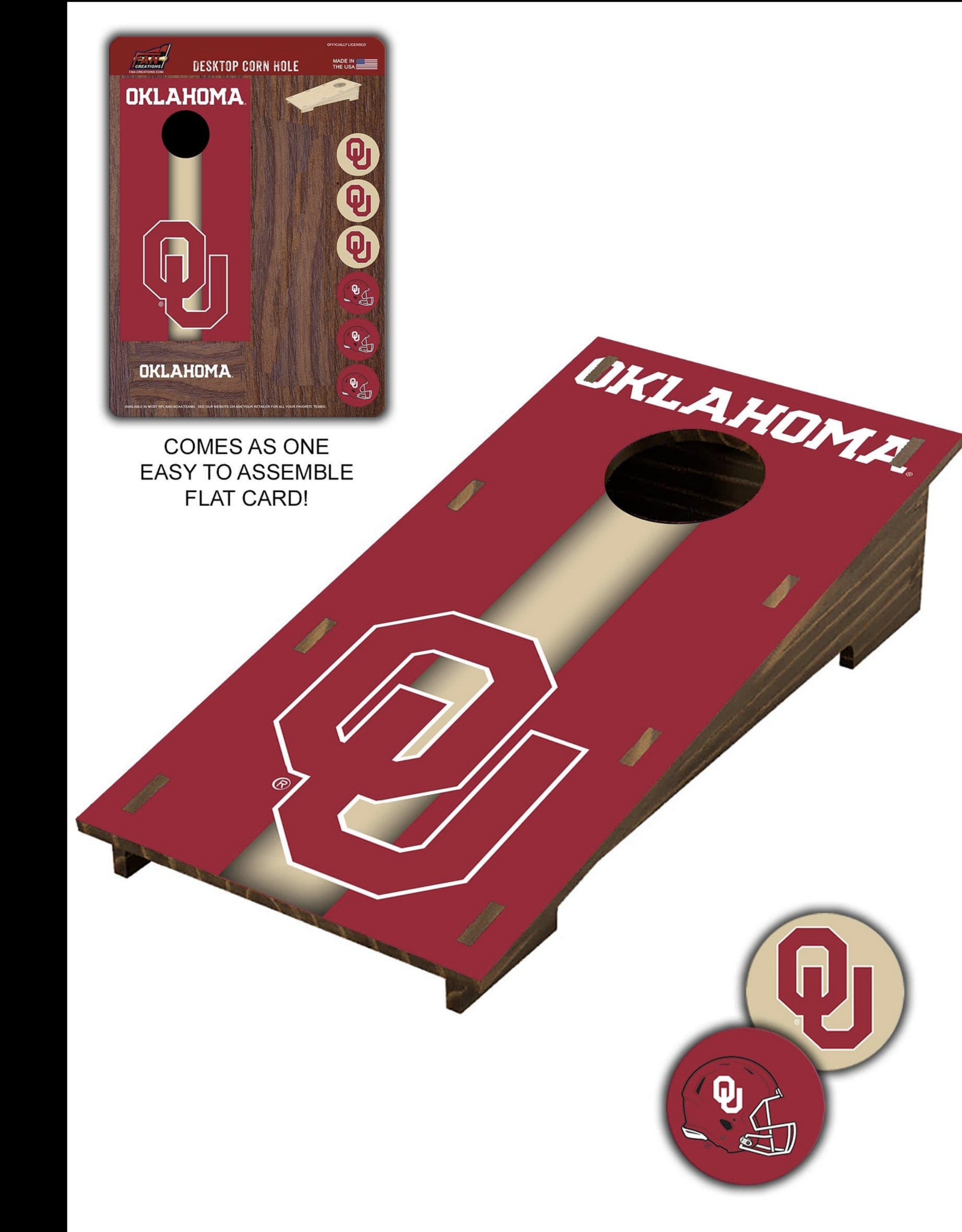 Fan Creations Fan Creations OU Desktop Cornhole