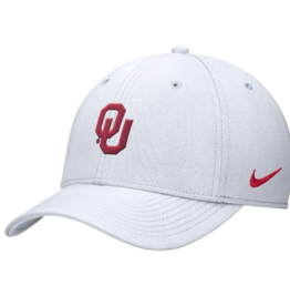Nike Nike White OU Structured On Field Swooshflex Rise Cap