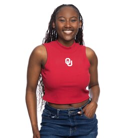 ZooZatz Women's Crimson OU Mock Tank