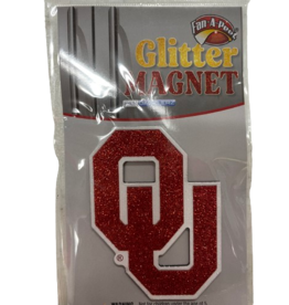 Fan-A-Peel OU Glitter Magnet 2 1/8"x3"