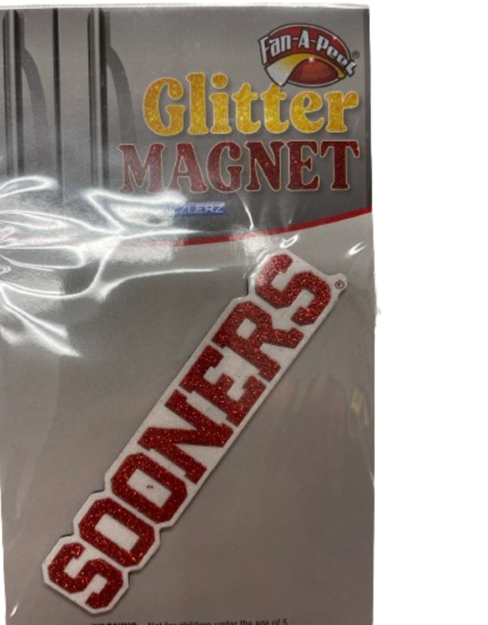 Fan-A-Peel Sooners Glitter Magnet