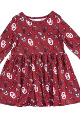 ZooZatz Toddler Girls'  OU Sport Theme L/S Dress