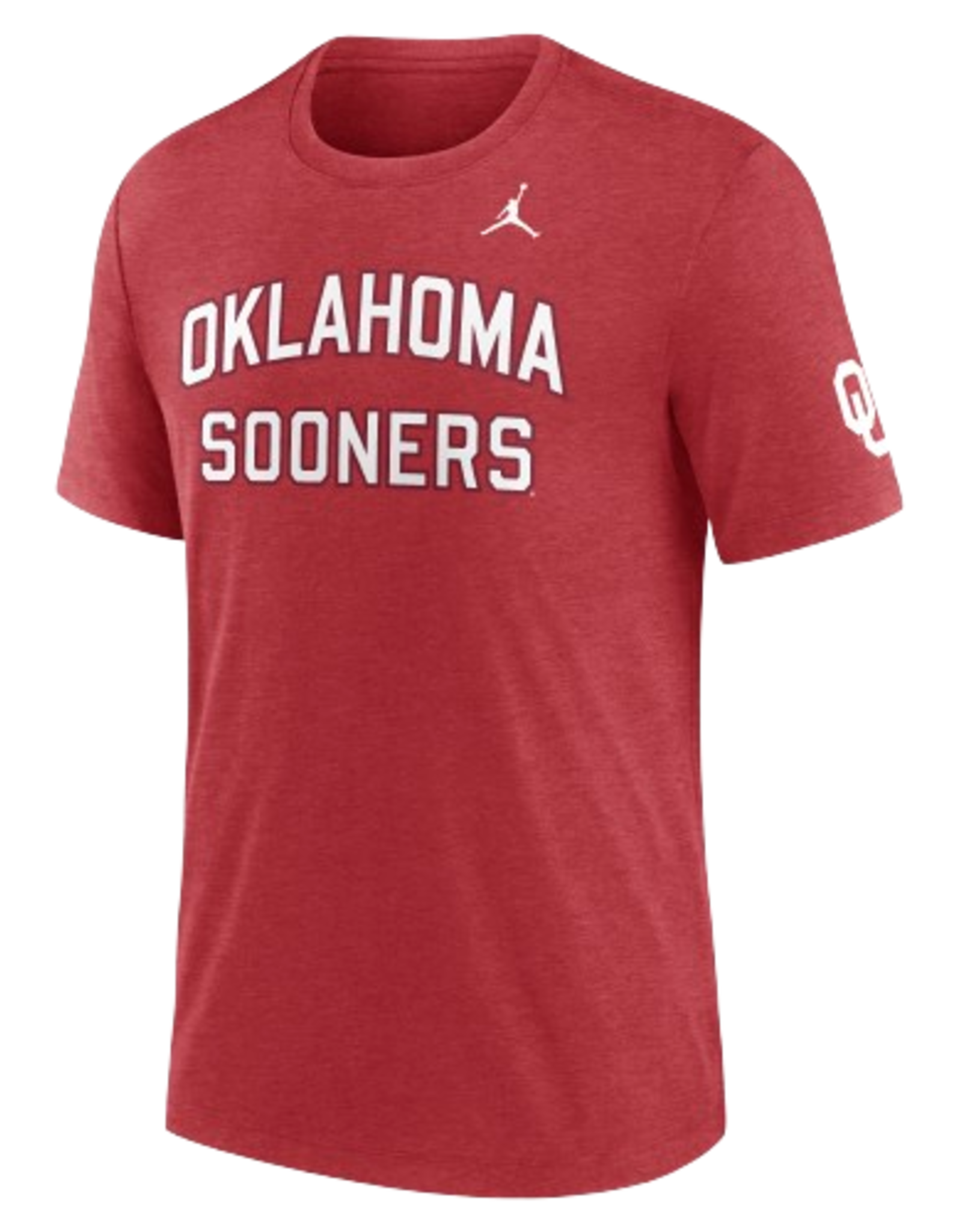 Jordan Men's Jordan Oklahoma Sooners Crimson Heather TriBlend Collegiate Block Tee
