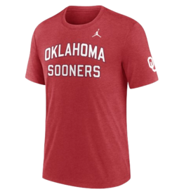 Jordan Men's Jordan Oklahoma Sooners Crimson Heather TriBlend Collegiate Block Tee