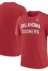 Jordan Men's Jordan Oklahoma Sooners Crimson Heather TriBlend Collegiate Block Tee