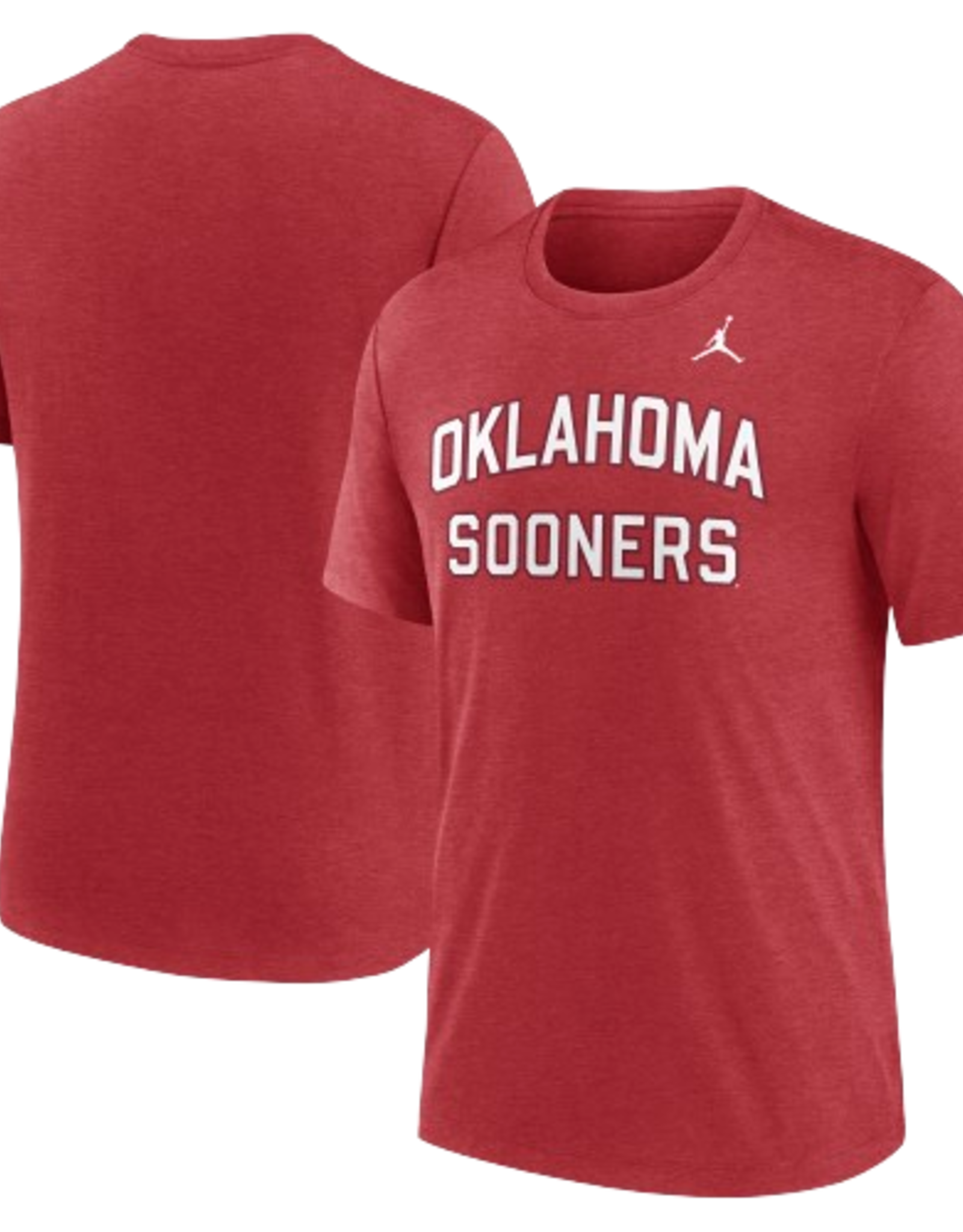 Jordan Men's Jordan Oklahoma Sooners Crimson Heather TriBlend Collegiate Block Tee