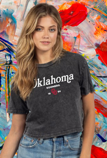 Chicka-d Womens OU Short 'N Sweet Graphite Tee