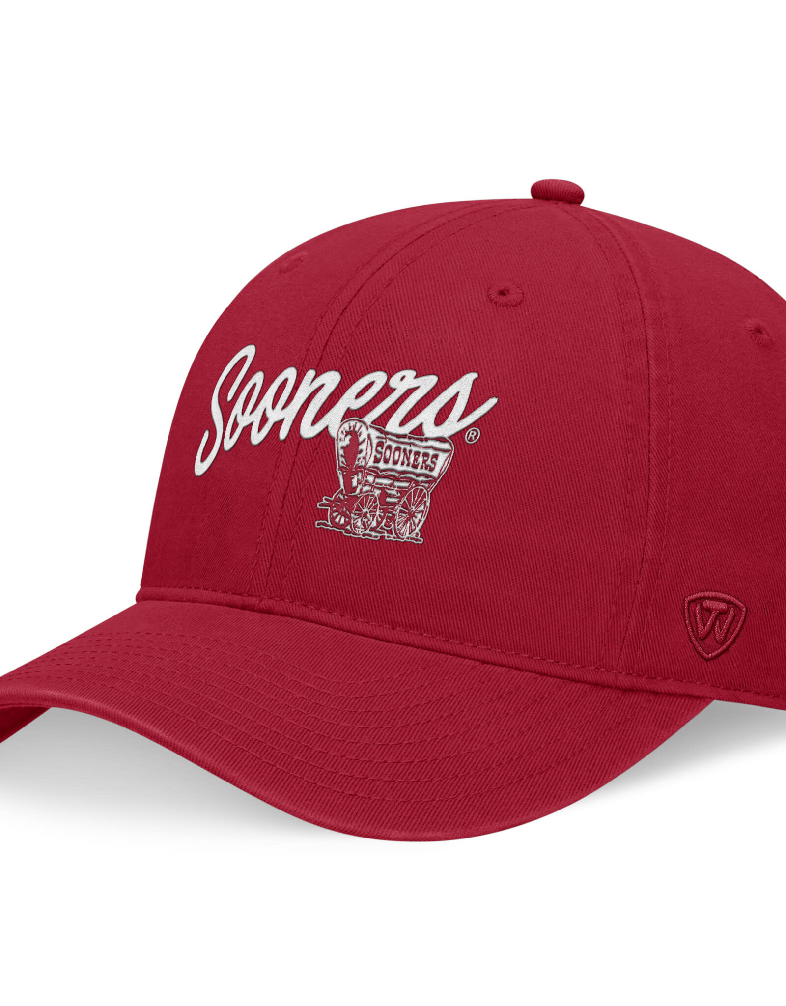 TOW Women's TOW Crimson Script Sooners Schooner Ceecee Unstructured Cap