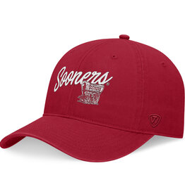 TOW Women's TOW Crimson Script Sooners Schooner Ceecee Unstructured Cap