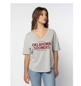 Chicka-d Women's Chicka-d Oklahoma V-Happy Jersey Tee