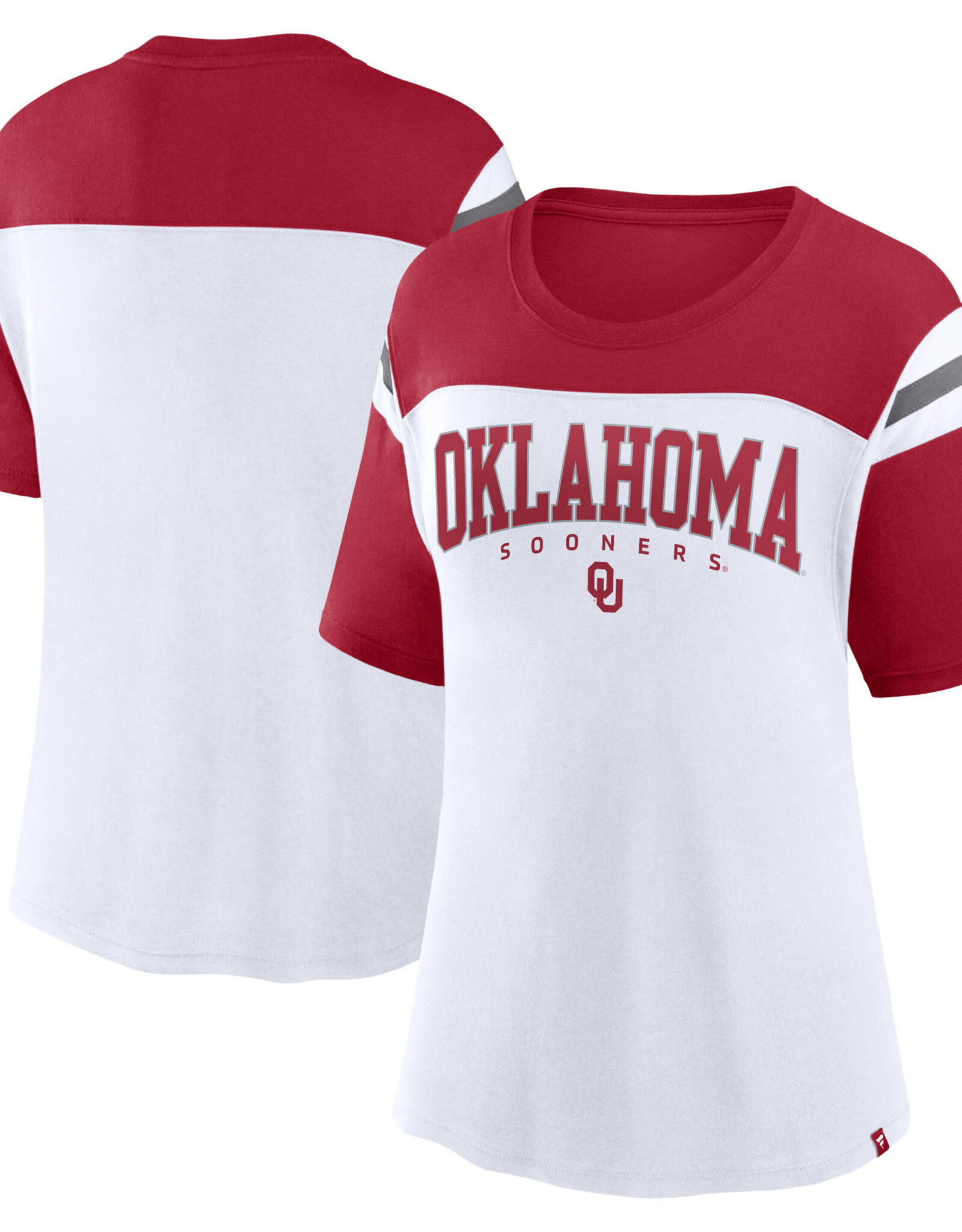 Fanatics Women's Oklahoma Winning Gear Blocked Short Sleeve Top