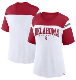 Fanatics Women's Oklahoma Winning Gear Blocked Short Sleeve Top
