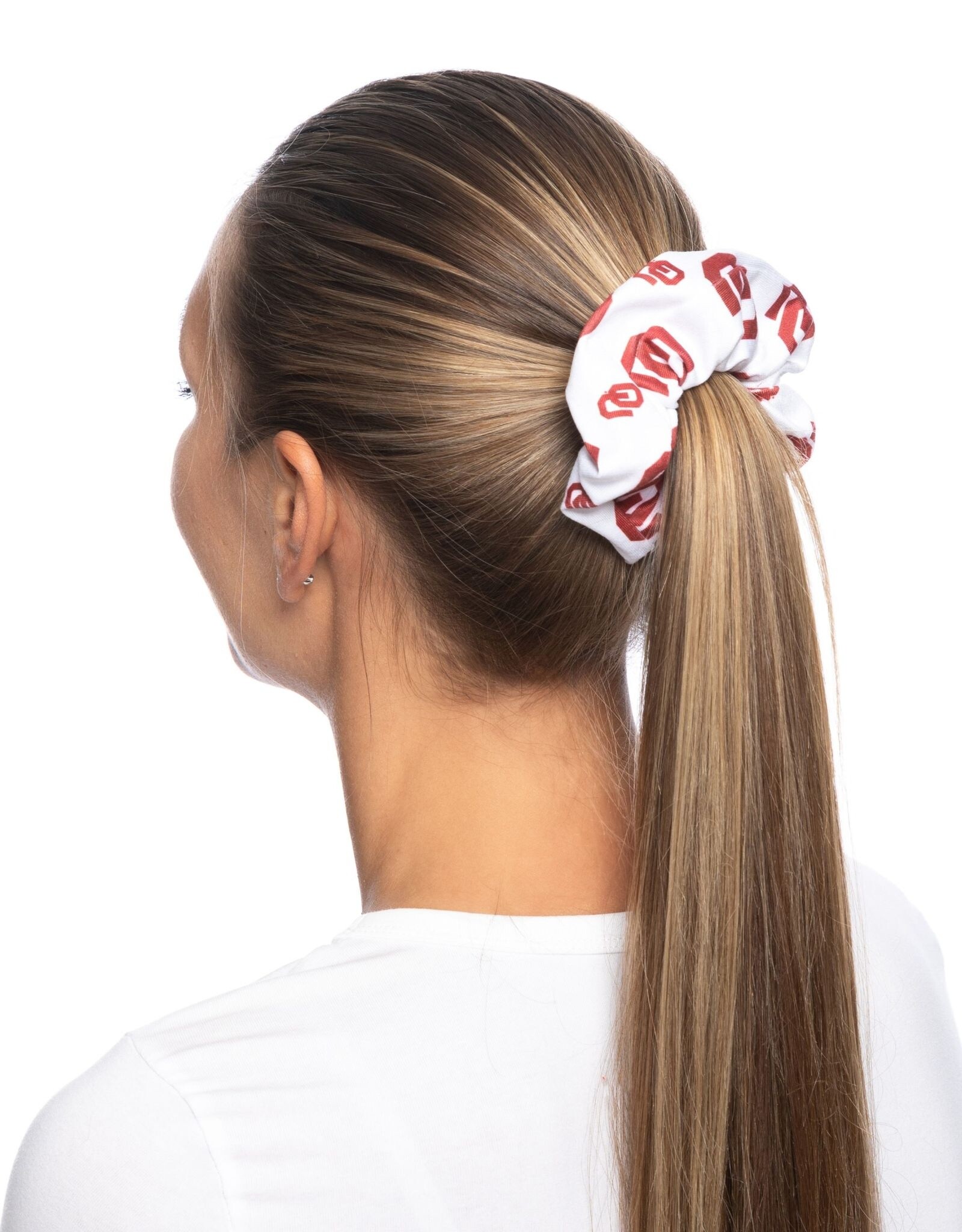 ZooZatz White OU All Over Scrunchie