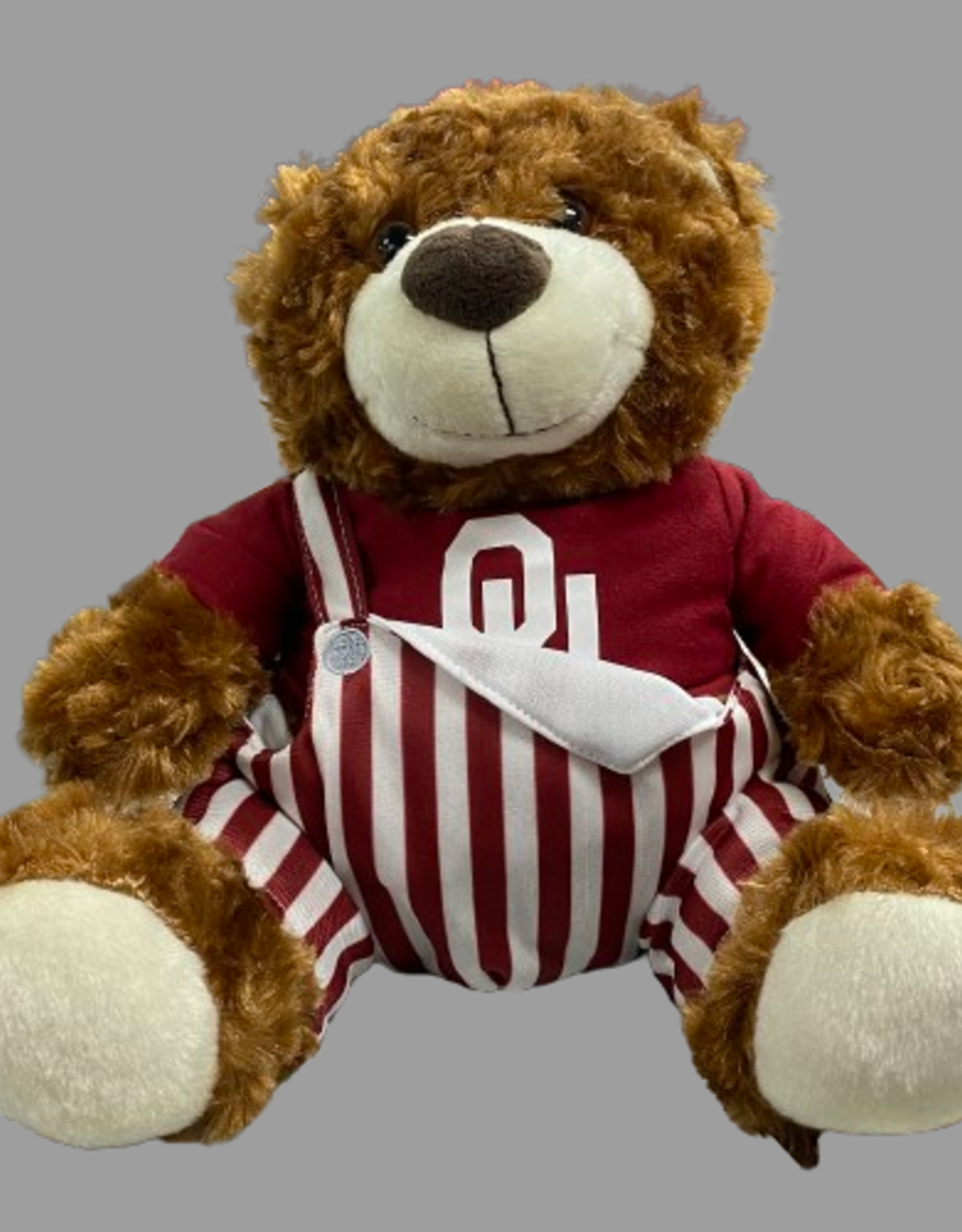 Mascot Factory Bella Dk Brown Bear with OU Game Day Bib
