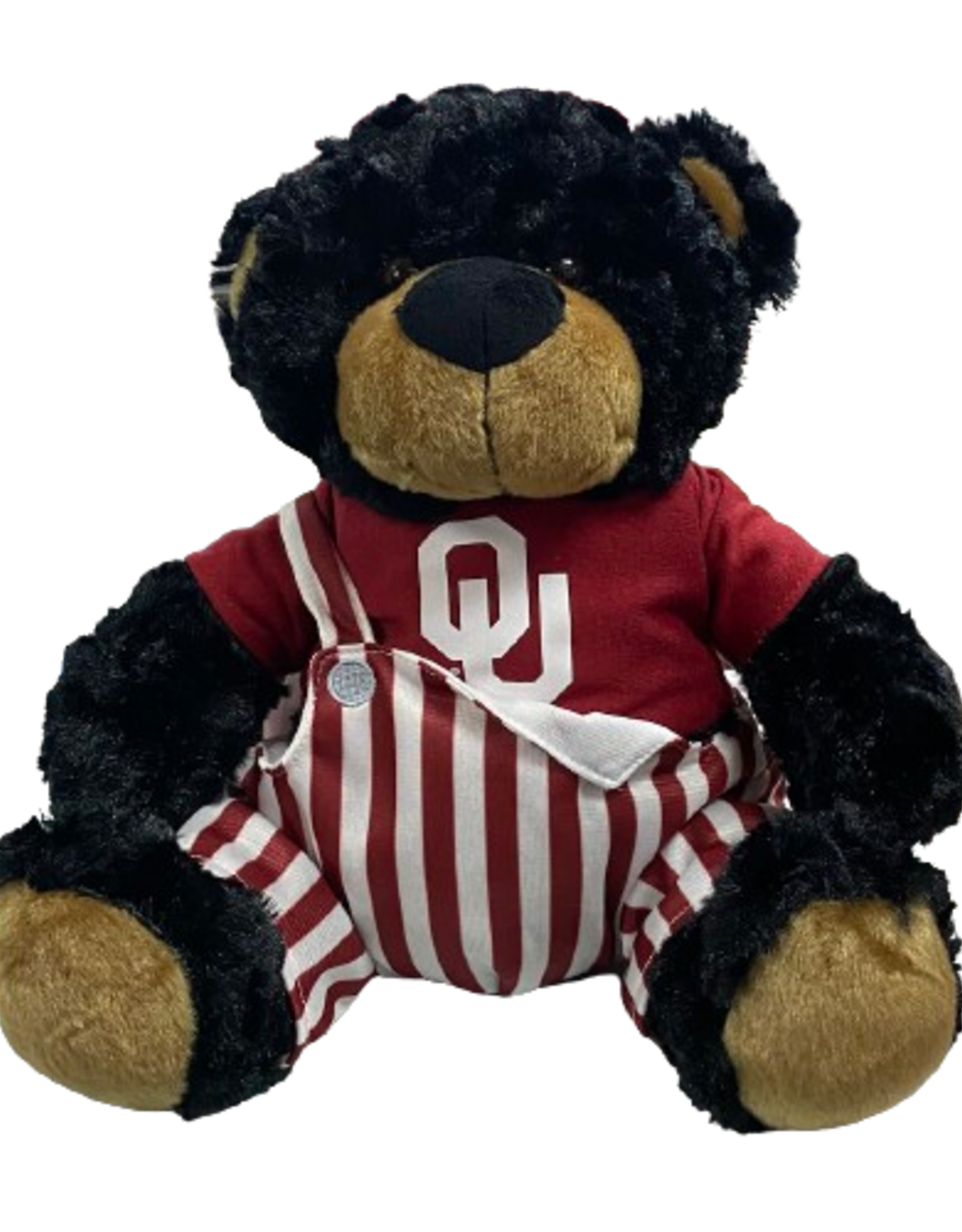 Mascot Factory Beau Black Bear with OU Game Day Bib