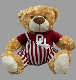 Mascot Factory Fred Brown Bear with OU Game Day Bib