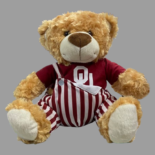 Fred Brown Bear with OU Game Day Bib - Balfour of Norman