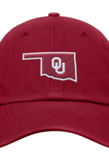 Jordan Jordan Crimson OU State Shape Unstructured Mesh Trucker Club Cap