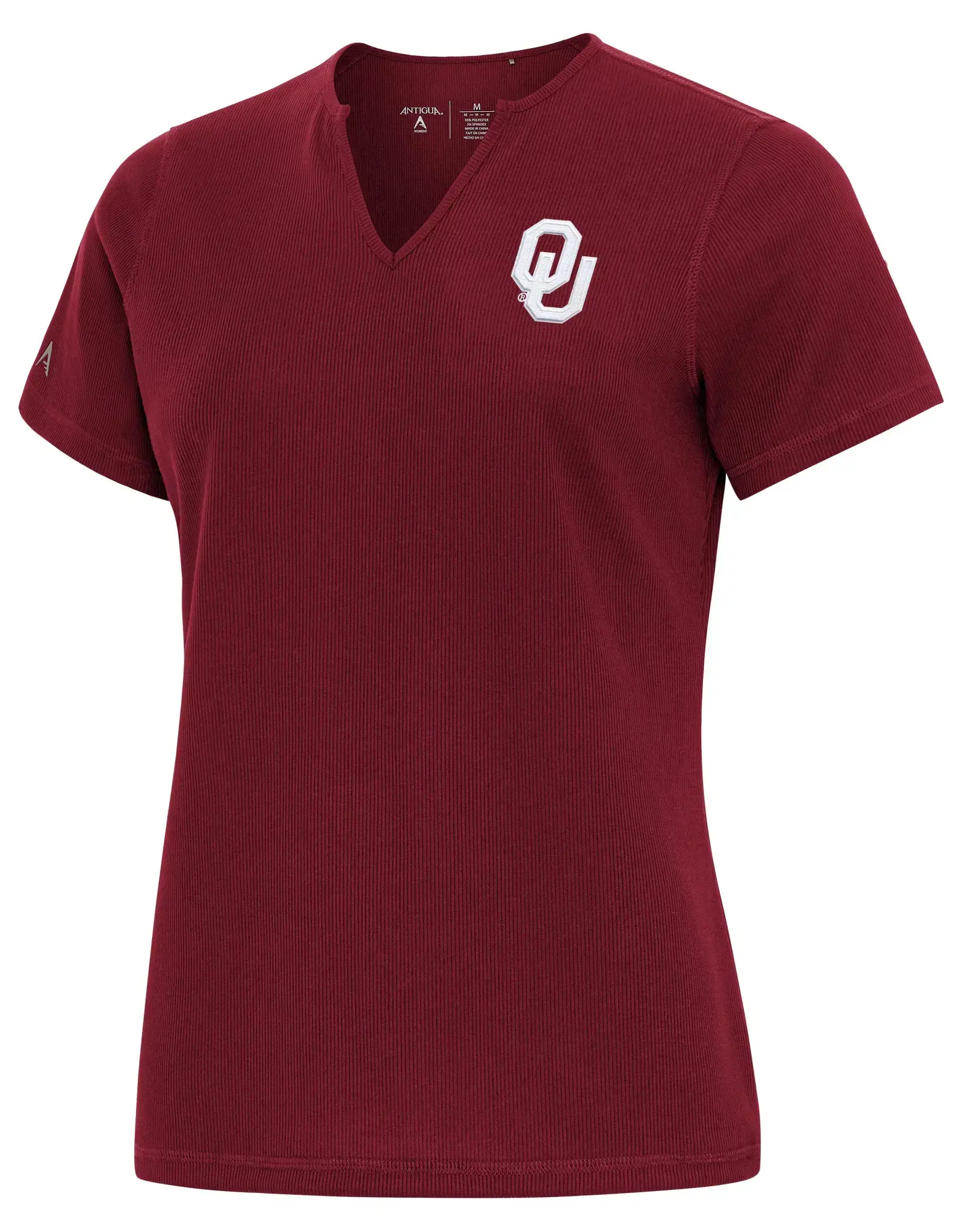 Antigua Womens OU Traveler Ribbed Top