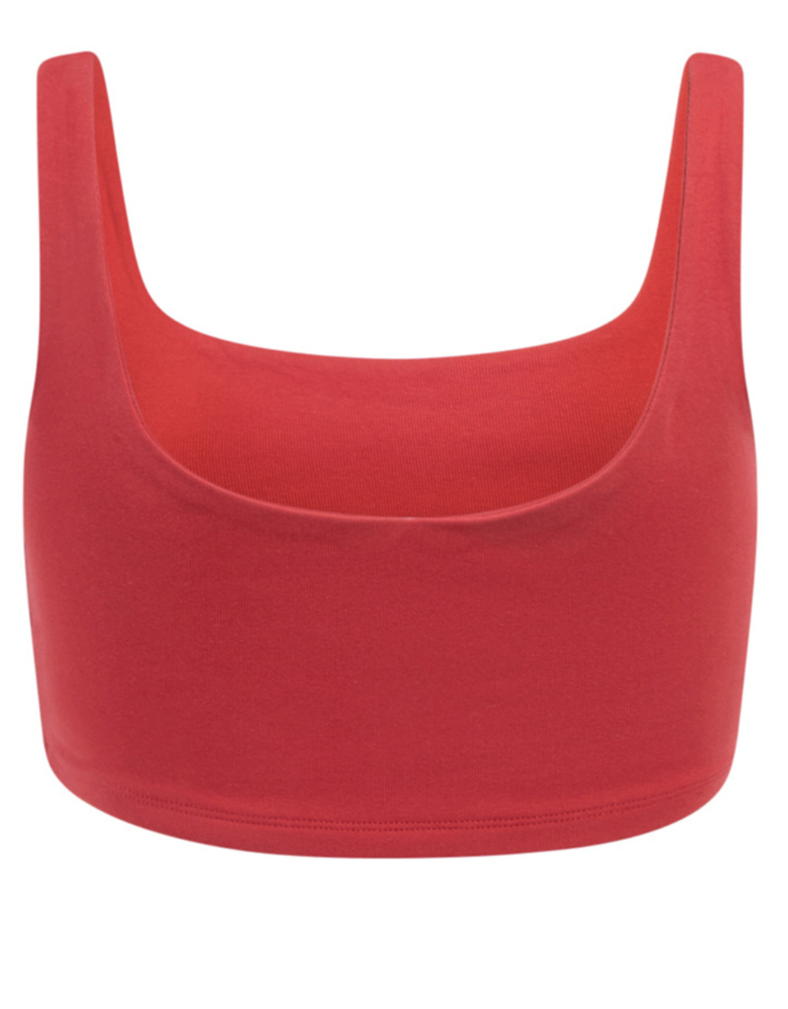 Hype & Vice Women's Crimson Oklahoma Scoop Neck Crop Top
