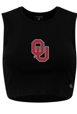 Hype & Vice Women's Black OU Cut Off Tank